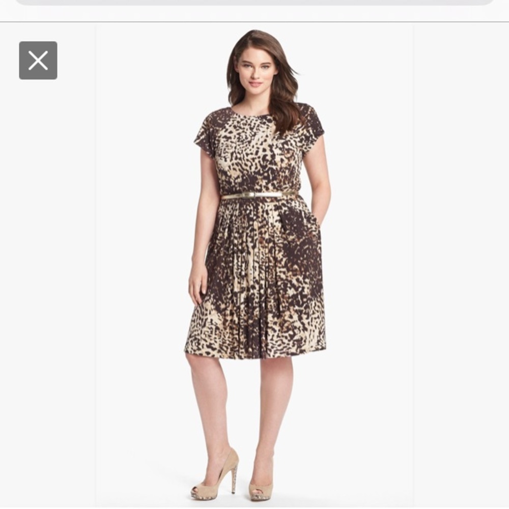 Eliza J Leopard print fit & flare dress